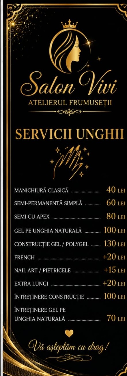 Listă prețuri unghii — Salon Vivi